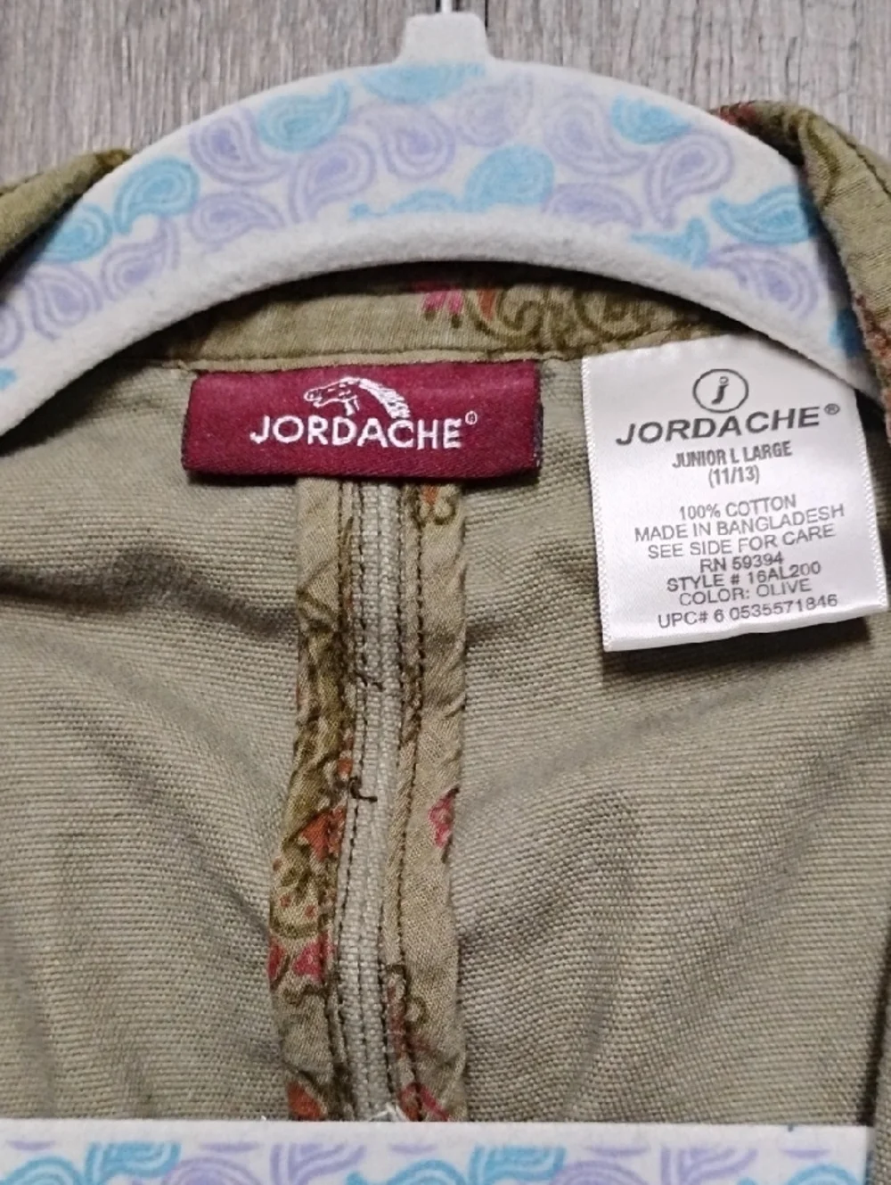 Jordache Olive Utility Jacket with Epaulets - Picture 2 of 12
